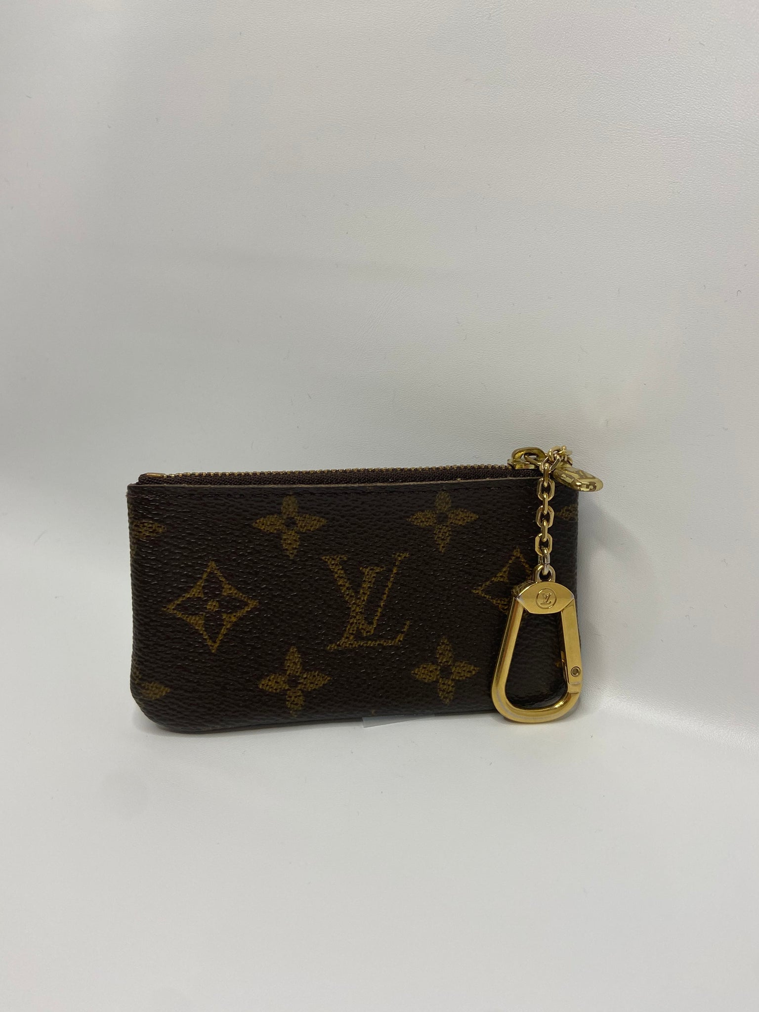 Auth Louis Vuitton Monogram Pochette Cles Coin Case Vintage